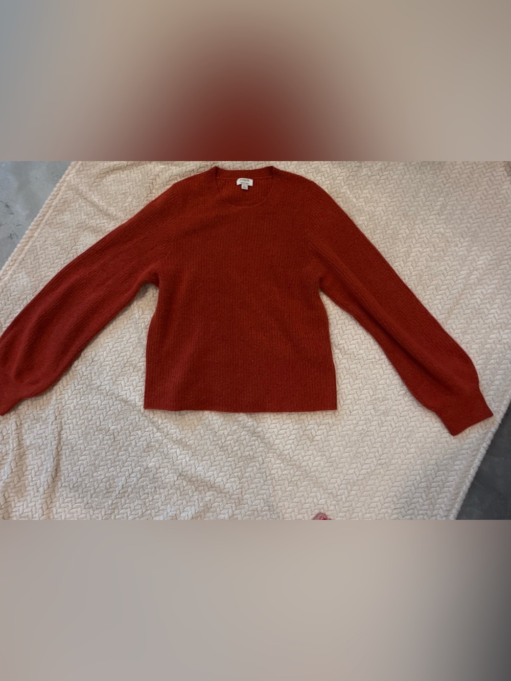 J. Crew Cozy Rust Crewneck Sweater